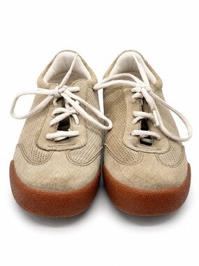 North Star Women's Suede Lace-Up Sneakers - Olive/Tan - Size 8